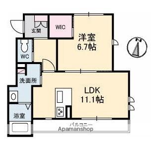 アトリエール和泉南 ｜愛媛県松山市和泉南５丁目(賃貸アパート1LDK・2階・45.16㎡)の写真 その2