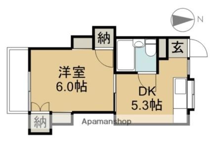 ユースハイツII 2｜愛媛県新居浜市庄内町３丁目(賃貸アパート1DK・2階・25.25㎡)の写真 その2