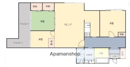 メゾンドソレイユ 401｜福岡県糟屋郡篠栗町大字尾仲(賃貸マンション3LDK・4階・58.00㎡)の写真 その2