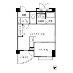 JR鹿児島本線 都府楼南駅 徒歩15分の賃貸マンション 4階1LDKの間取り