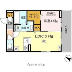 甘木鉄道 太刀洗駅 徒歩8分の賃貸アパート 2階1LDKの間取り