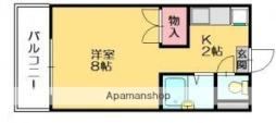 JR篠栗線 原町駅 徒歩4分の賃貸マンション 6階1Kの間取り