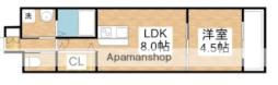 北九州都市モノレール小倉線 香春口三萩野駅 徒歩8分の賃貸マンション 6階1LDKの間取り