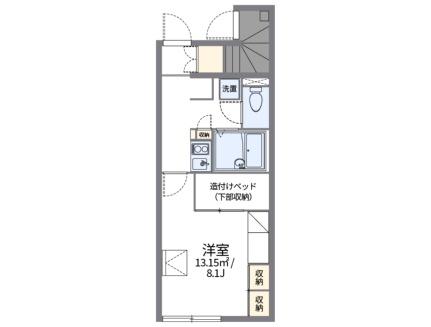 レオパレスパレットくまの 106｜福岡県筑後市大字熊野(賃貸アパート1K・1階・23.61㎡)の写真 その2