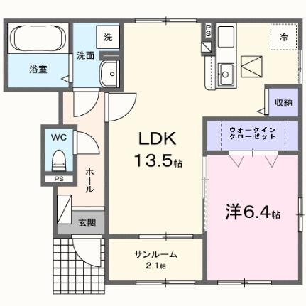 コンフォール 102｜福岡県糟屋郡粕屋町大字阿惠(賃貸アパート1LDK・1階・50.87㎡)の写真 その2