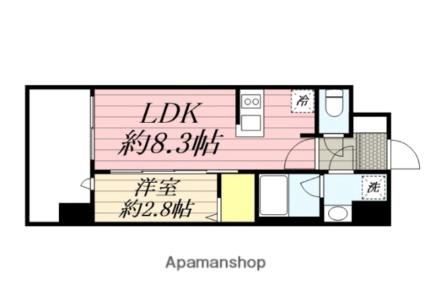 ブランシエスタ千早ＲＪＲ 707｜福岡県福岡市東区千早５丁目(賃貸マンション1LDK・7階・28.13㎡)の写真 その2