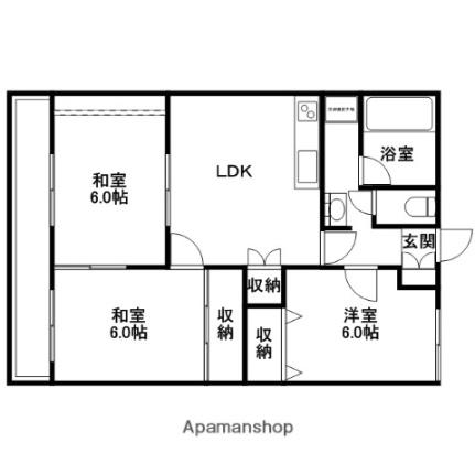 桜マンション春日 403｜福岡県春日市下白水北３丁目(賃貸マンション3LDK・4階・65.00㎡)の写真 その2