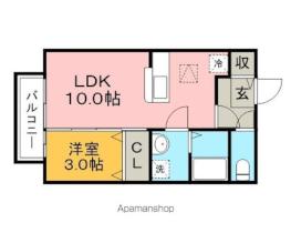 ソレイユ・ルヴァン 103 ｜ 福岡県久留米市西町（賃貸アパート1LDK・1階・33.40㎡） その2