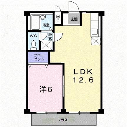 コーポ徳栄Ａ 105｜佐賀県鳥栖市宿町(賃貸アパート1LDK・1階・39.70㎡)の写真 その2