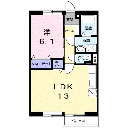 オークヒルズ　Ａ 202｜佐賀県三養基郡みやき町大字簑原(賃貸アパート1LDK・2階・45.00㎡)の写真 その2