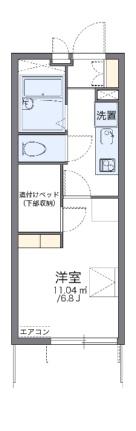 レオパレスグリーンハイツ島崎 207｜熊本県熊本市中央区島崎１丁目(賃貸マンション1K・2階・19.87㎡)の写真 その2