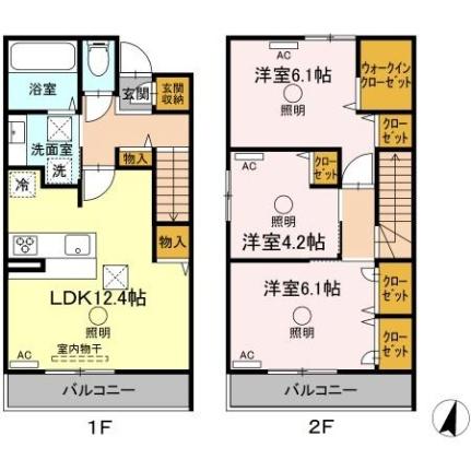 ブロリー 106 ｜ 熊本県熊本市東区健軍４丁目（賃貸テラスハウス3LDK・1階・73.95㎡） その2