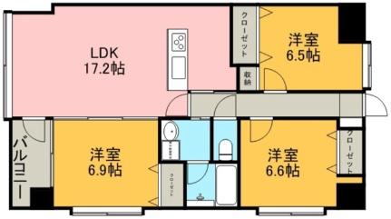 ＡＰＥＸ水前寺公園 ｜熊本県熊本市中央区水前寺公園(賃貸マンション3LDK・4階・81.78㎡)の写真 その2