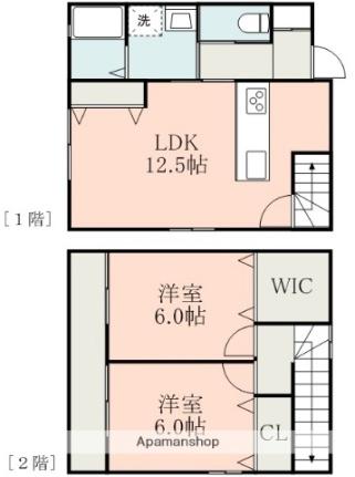 スカイハイツ新屋敷 ｜熊本県熊本市中央区新屋敷２丁目(賃貸アパート2LDK・1階・63.76㎡)の写真 その2