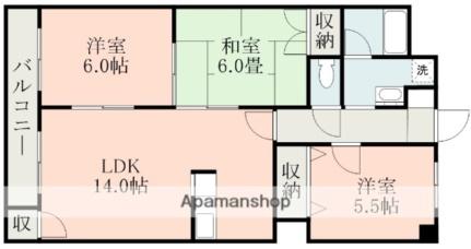 熊本県熊本市東区尾ノ上１丁目（賃貸マンション3LDK・3階・65.72㎡） その2