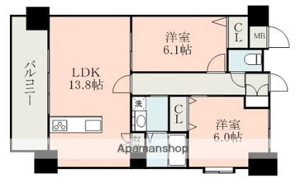 パサージュ帯山 ｜熊本県熊本市中央区帯山４丁目(賃貸マンション2LDK・1階・60.12㎡)の写真 その2