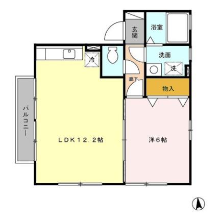 熊本県熊本市南区野口３丁目(賃貸アパート1LDK・1階・42.01㎡)の写真 その2