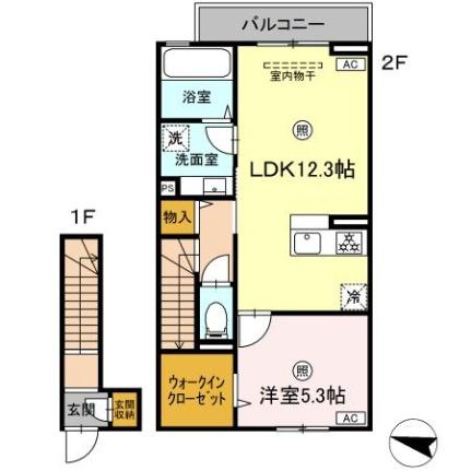 （仮）ＴＯＲＩＳＩＡ田迎 201｜熊本県熊本市南区田迎５丁目(賃貸アパート1LDK・2階・51.28㎡)の写真 その2