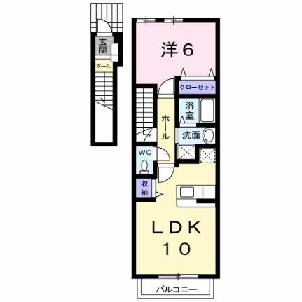 レイク　グリーン 202｜熊本県熊本市東区下江津７丁目(賃貸アパート1LDK・2階・42.37㎡)の写真 その2