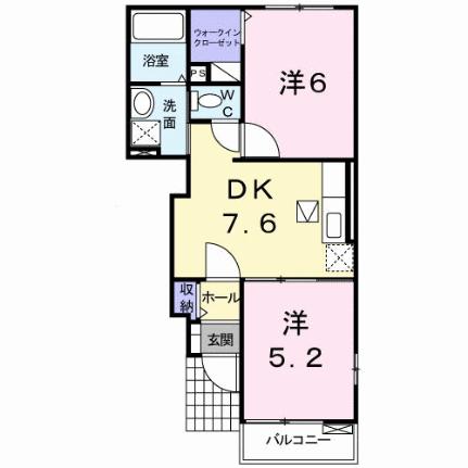 ブローテ　I 103 ｜ 熊本県宇城市小川町河江（賃貸アパート2DK・1階・42.98㎡） その2