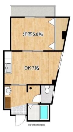 熊本県熊本市中央区本荘３丁目（賃貸マンション1DK・2階・33.13㎡） その2