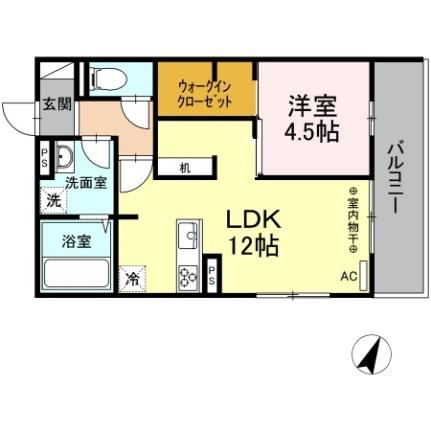 熊本県熊本市中央区黒髪６丁目(賃貸アパート1LDK・2階・42.79㎡)の写真 その2
