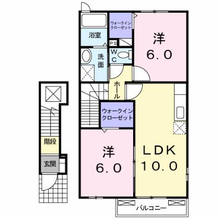 アドニードII 205 ｜ 熊本県球磨郡錦町大字西（賃貸アパート2LDK・2階・54.85㎡） その2