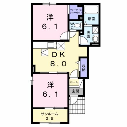 カンパニュール　I 101｜熊本県人吉市鶴田町(賃貸アパート2DK・1階・50.09㎡)の写真 その2