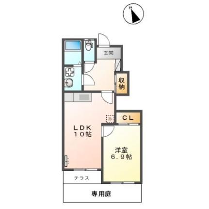 メゾン・ボンヌール 102 ｜ 熊本県八代市鏡町内田（賃貸アパート1LDK・1階・44.63㎡） その2