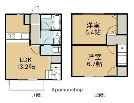 フライハイト 2｜大分県大分市大字常行常行(賃貸アパート2LDK・1階・59.28㎡)の写真 その2