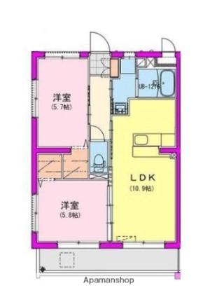 （仮称）都城下川東2丁目マンション 201｜宮崎県都城市下川東２丁目(賃貸マンション2LDK・2階・50.84㎡)の写真 その2