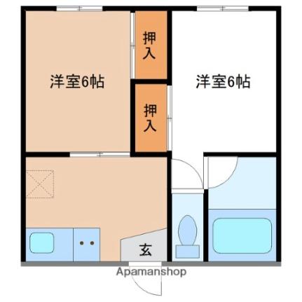 宮崎県宮崎市清水３丁目（賃貸マンション2K・3階・42.48㎡） その2