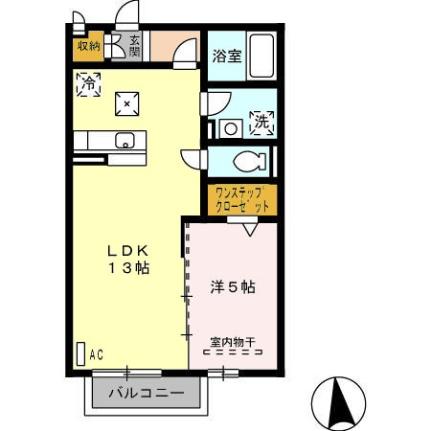 宮崎県宮崎市清水２丁目（賃貸アパート1LDK・1階・41.29㎡） その2