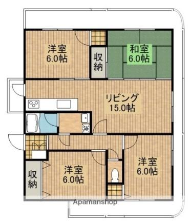 マンションウッドテック 201 ｜ 宮崎県宮崎市大字田吉（賃貸マンション4LDK・2階・82.41㎡） その2