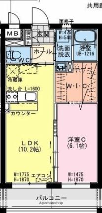 クロスワイズ中西町 402｜宮崎県宮崎市中西町(賃貸マンション1LDK・4階・41.00㎡)の写真 その2