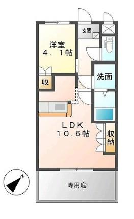 メゾン・メルヴェール 203｜鹿児島県姶良市加治木町反土(賃貸アパート1LDK・2階・36.00㎡)の写真 その2